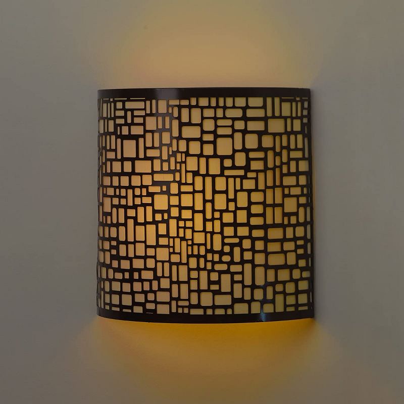 It's Exciting Lighting IEL-2901 Battery Powered Indoor LED London Barrel Wireless Wall Lighting Scone, Amber