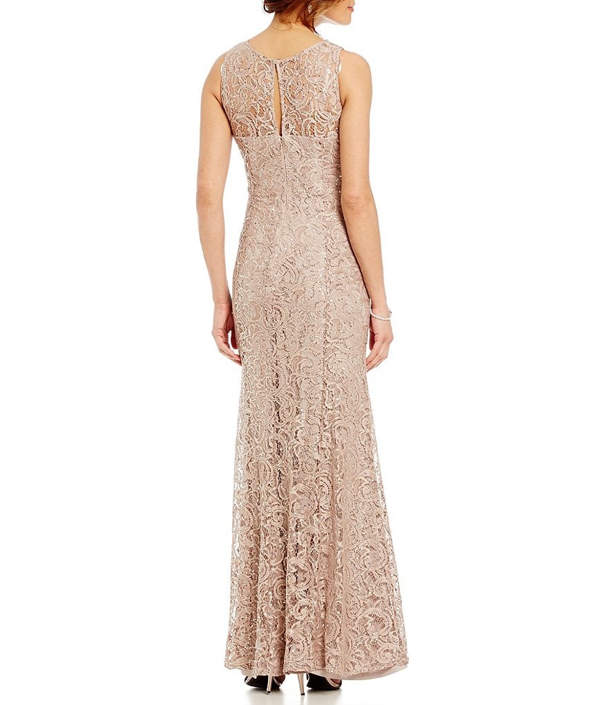 Ignite Evenings Sequin Lace 2-Piece Capelet Gown