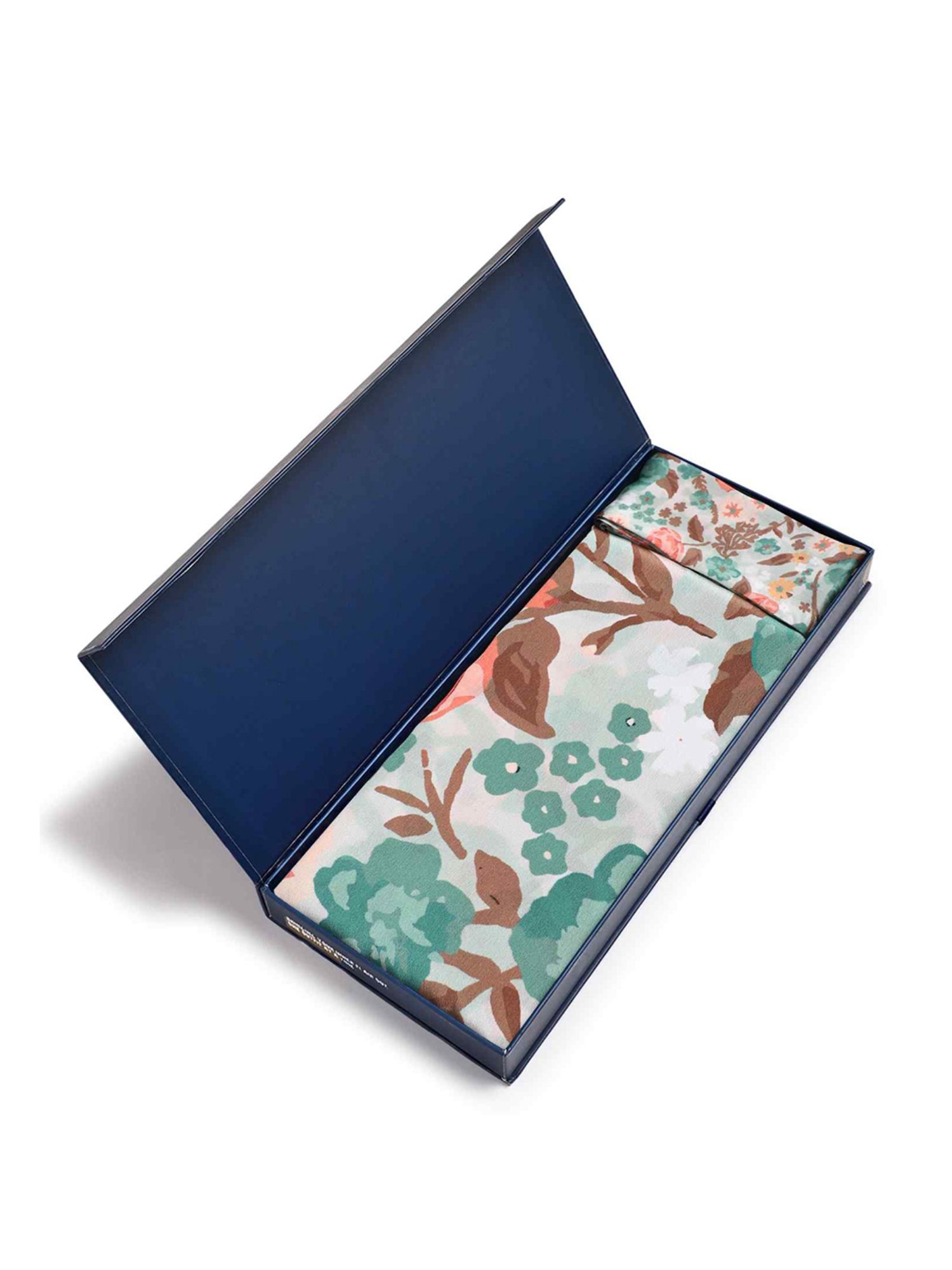 Tossido Multicolor Floral Scarf & Bag Scarf Set