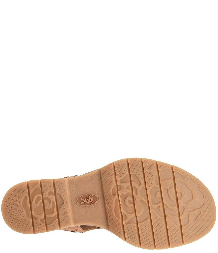 Sofft Cyndy Leather Sporty Wedge Sandals