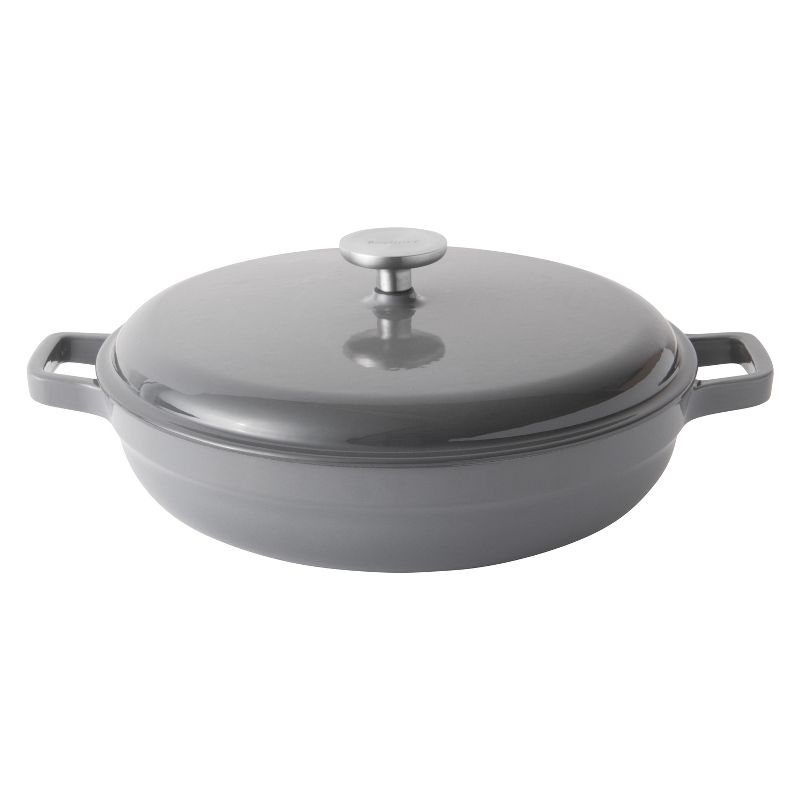 BergHOFF GEM 11" Cast Iron Covered Saute Pan 3.9 Qt, Gray
