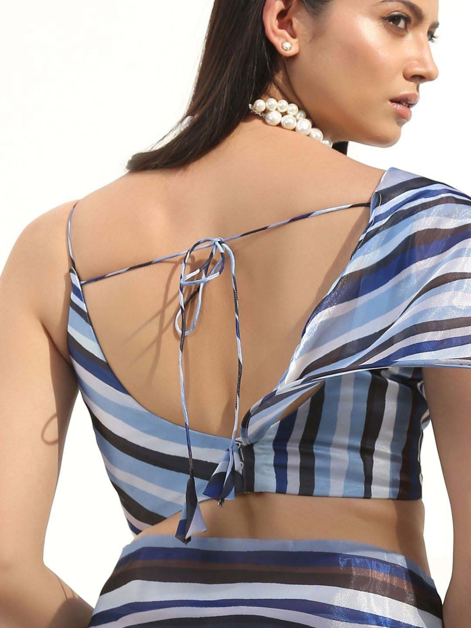 Swtantra Multicolored Striped Readymade Blouse