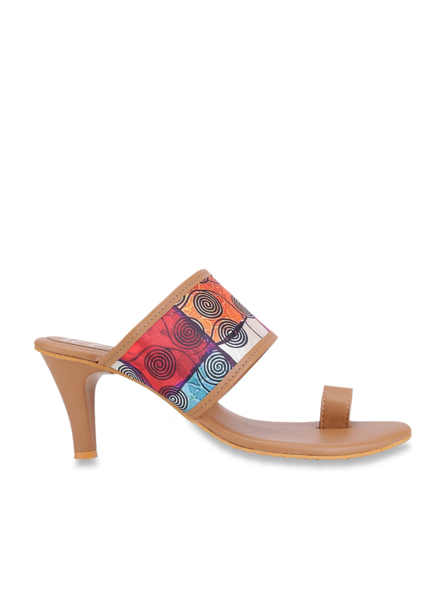Glam Story Women's Masakali Multicolored Toe Ring Stilettos