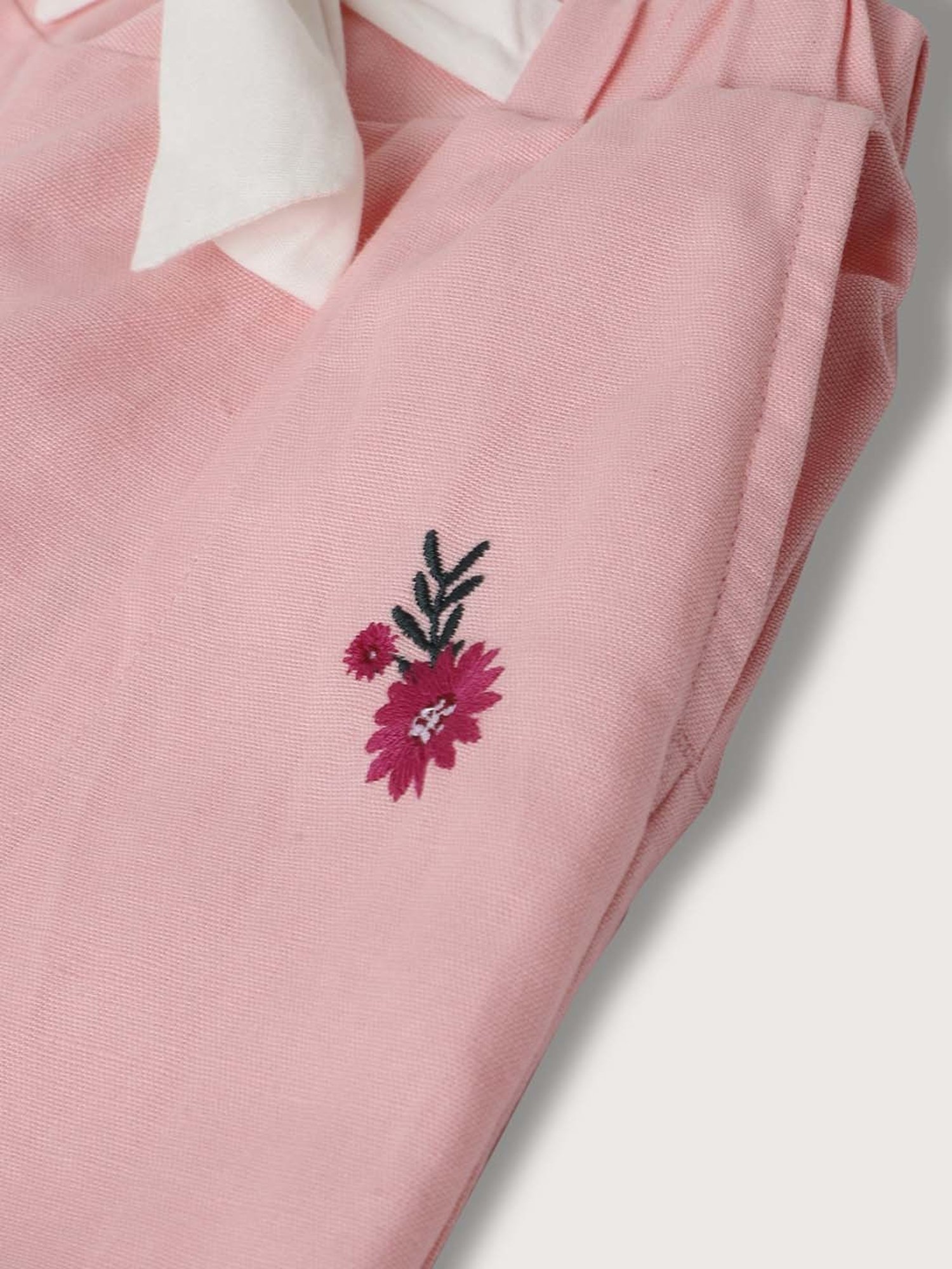 Blue Giraffe Girls Pink Floral Print Trousers