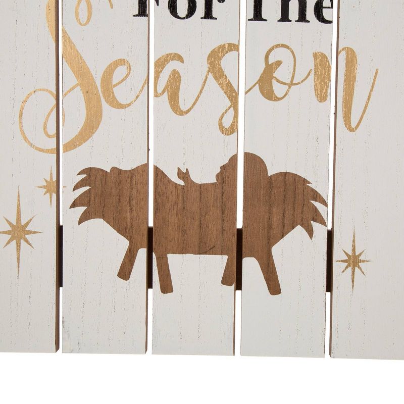 28" Wooden Nativity Wall Decor - Glitzhome