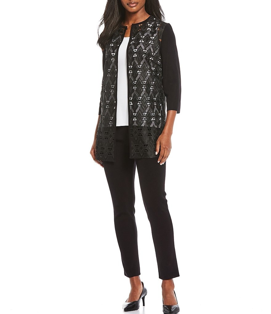 Misook 3/4 Sleeve Lace Topper Jacket