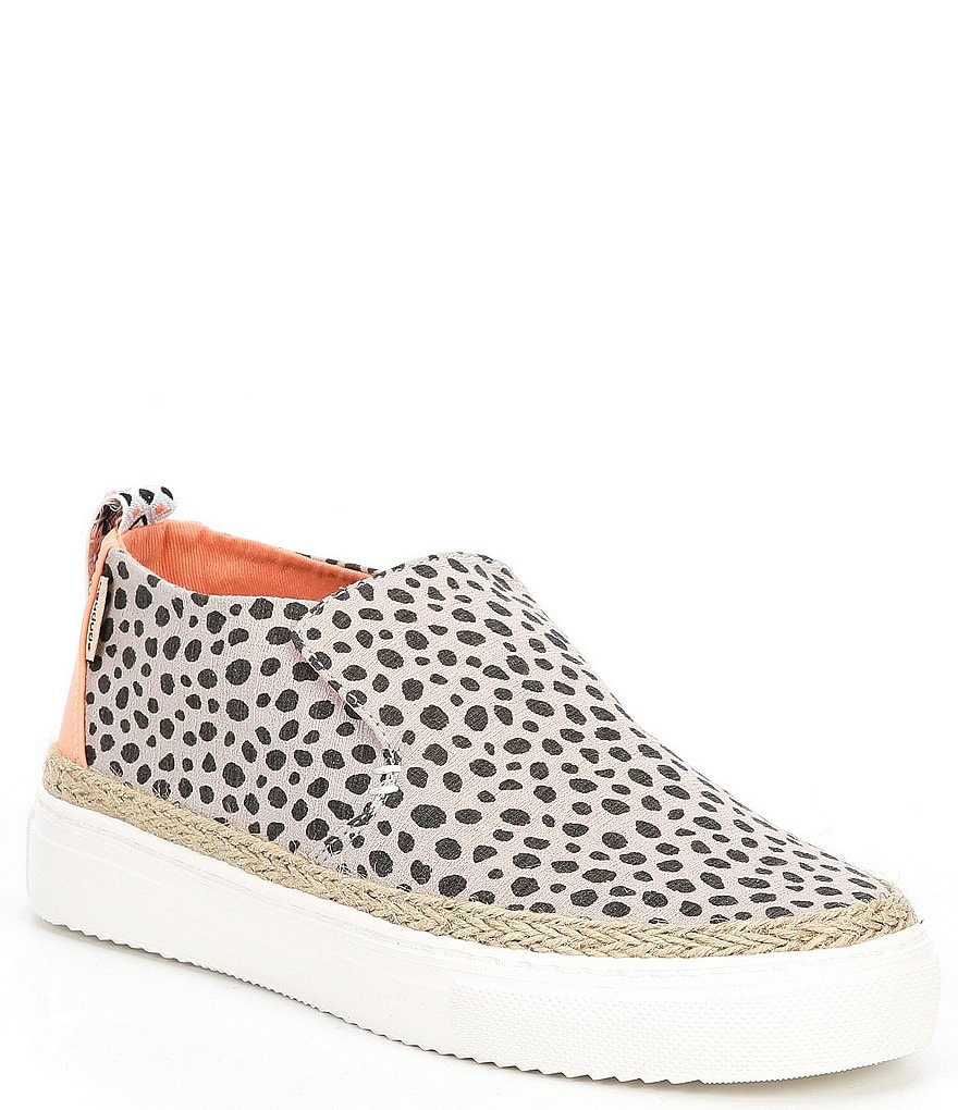 Hey Dude Women's Peyton Cheetah Print Washable Mid Slip-Ons