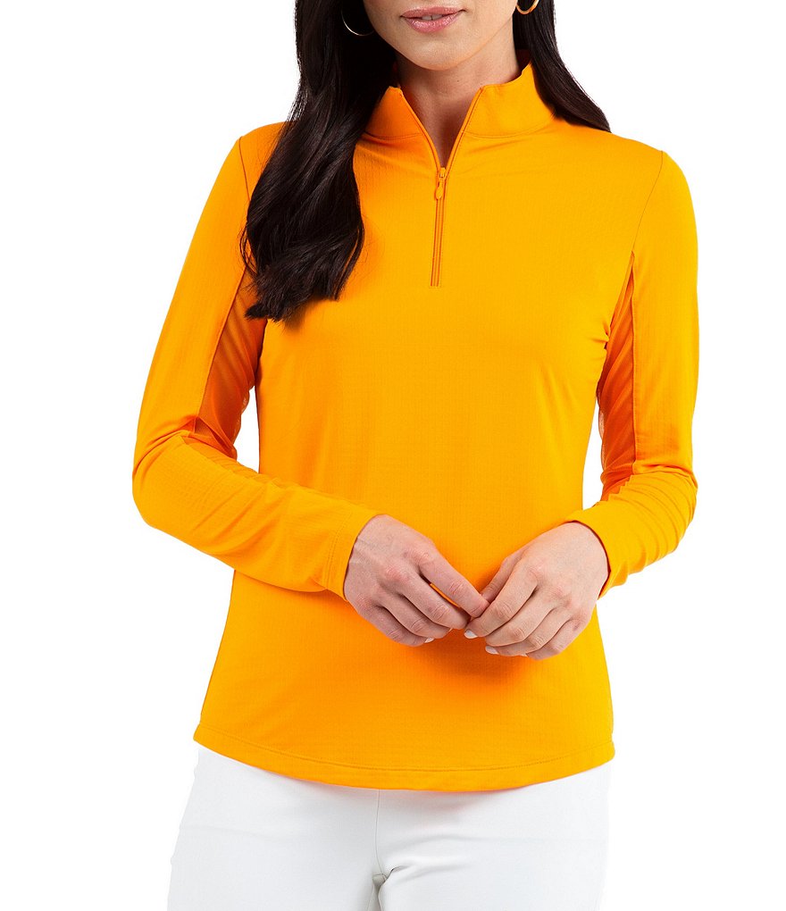IBKUL Solid Long Sleeve Mock Neck Top