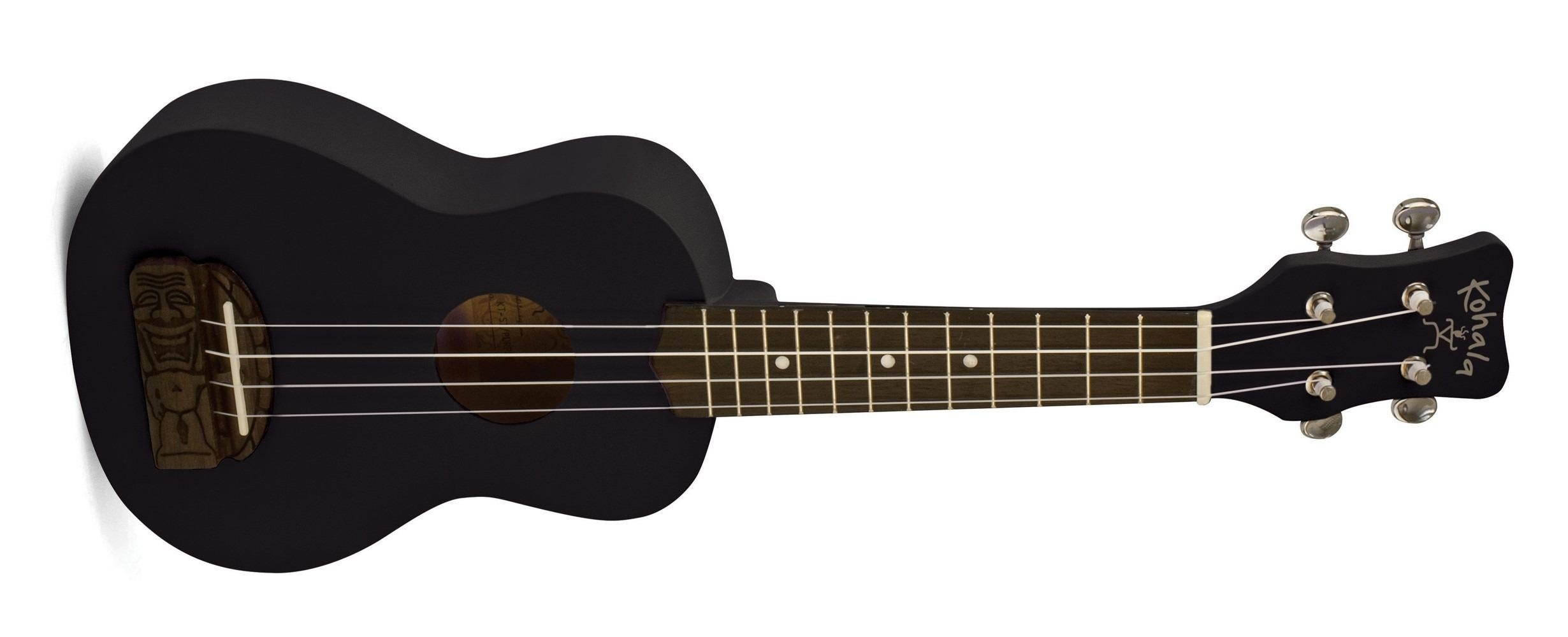 Kohala Tiki Uke KT-S Soprano Ukulele (Black)
