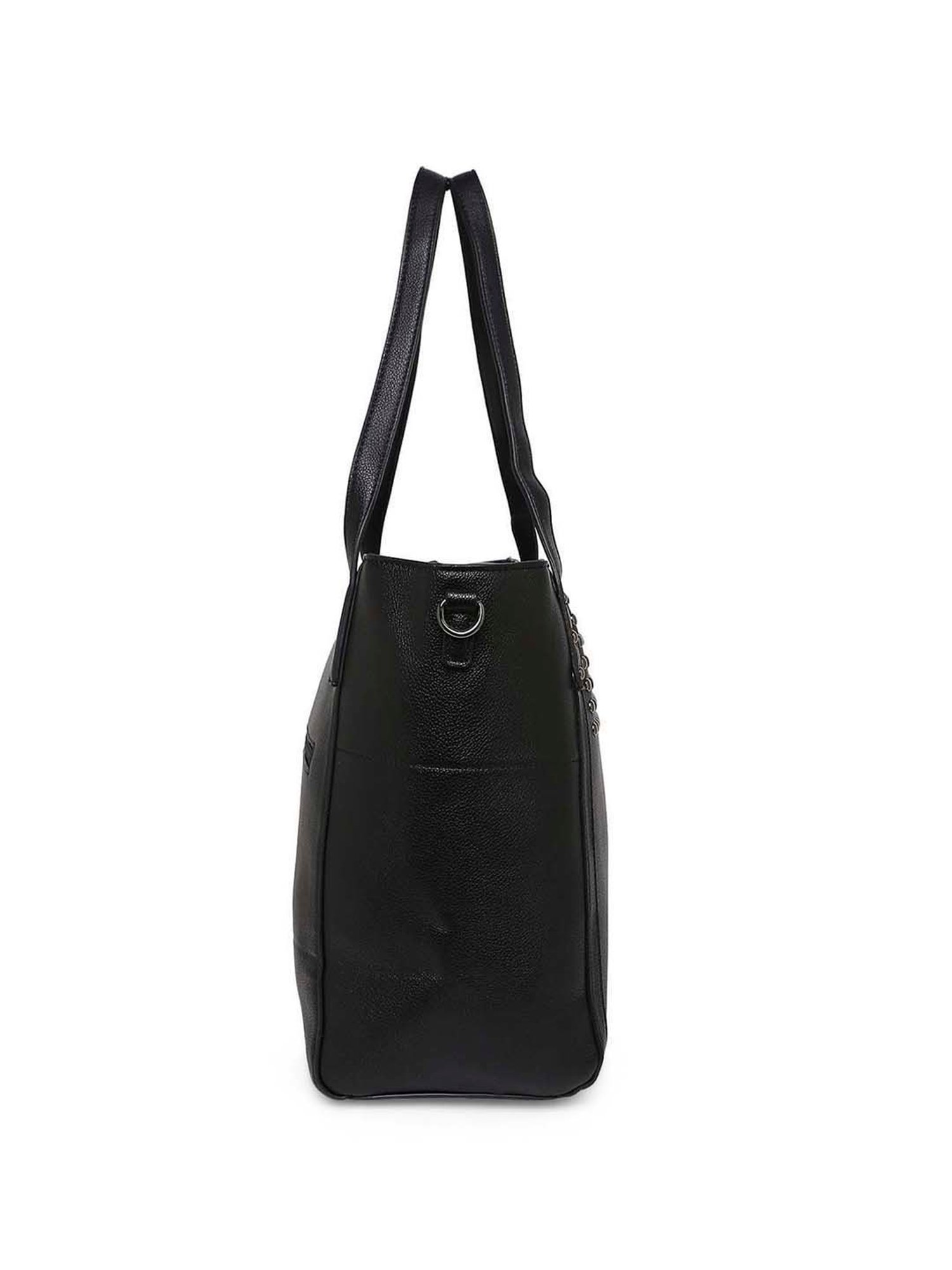 Marina Galanti Black Rivets Medium Tote Handbag
