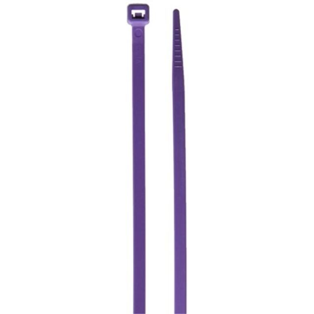 Morris 20619 Nylon Cable Tie with 50-Pound Tensile Strength, 8-Inch Length, Purple, 100-Pack