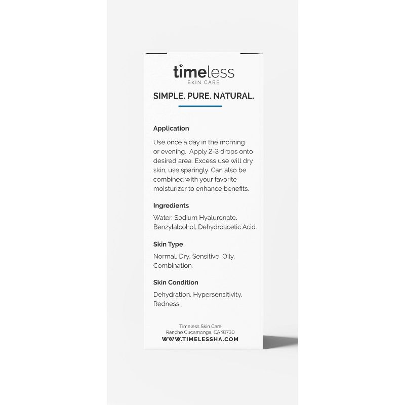 Timeless Skin Care Hyaluronic Acid 100% Pure Serum - 1 fl oz