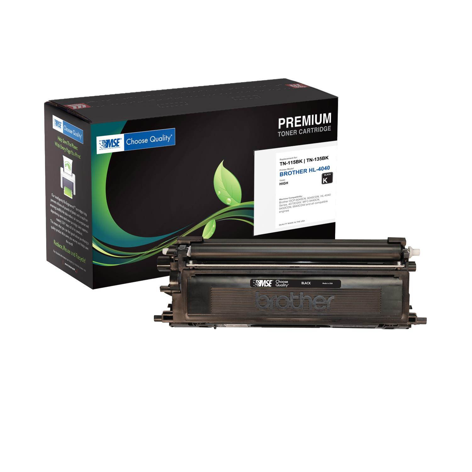 MSE 02-03-40016 Toner Cartridge (OEM # Brother  TN115BK) 5,000 Page Yield; Black