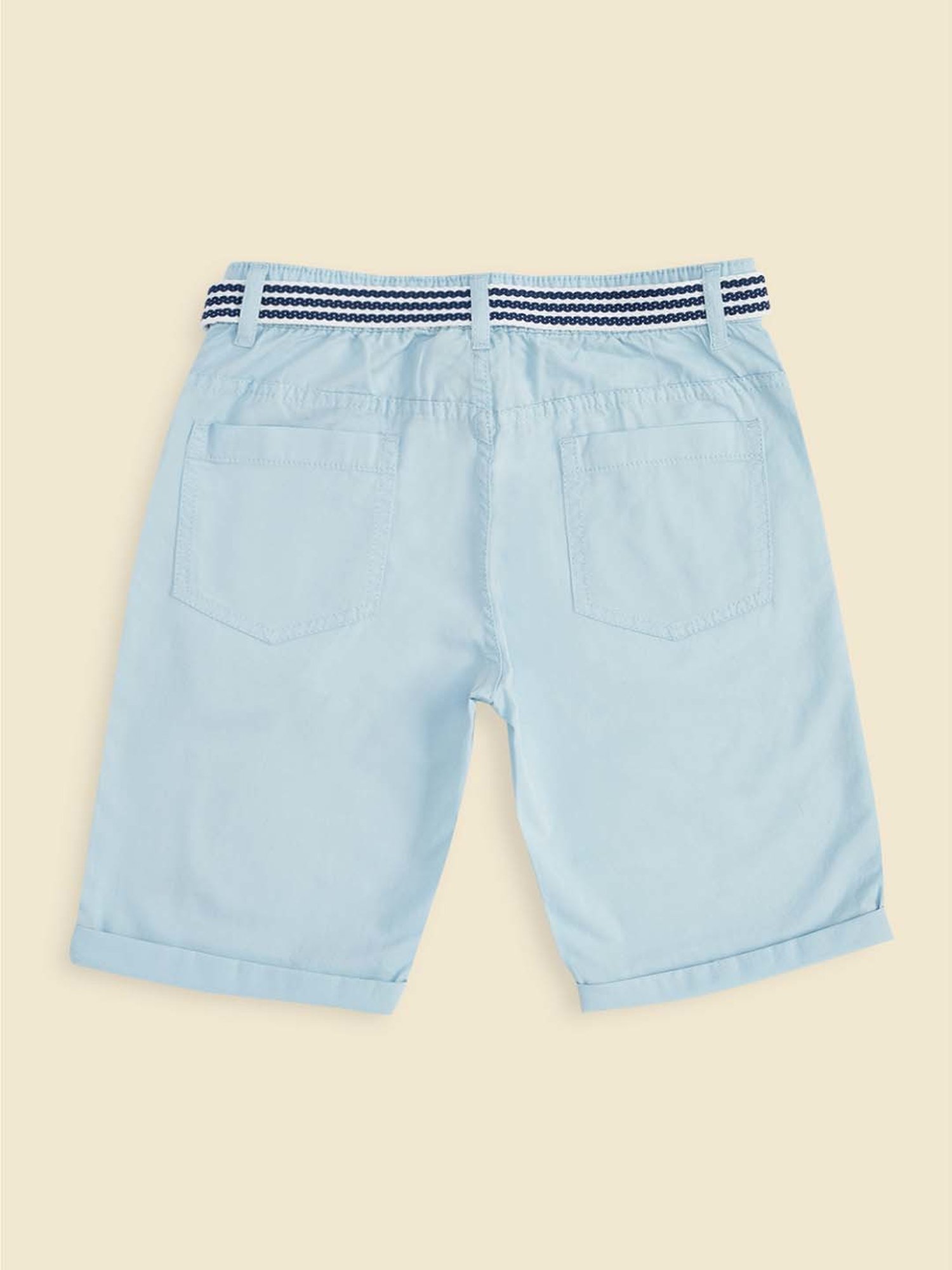 Pantaloons Junior Kids Powder Blue Cotton Printed Shorts