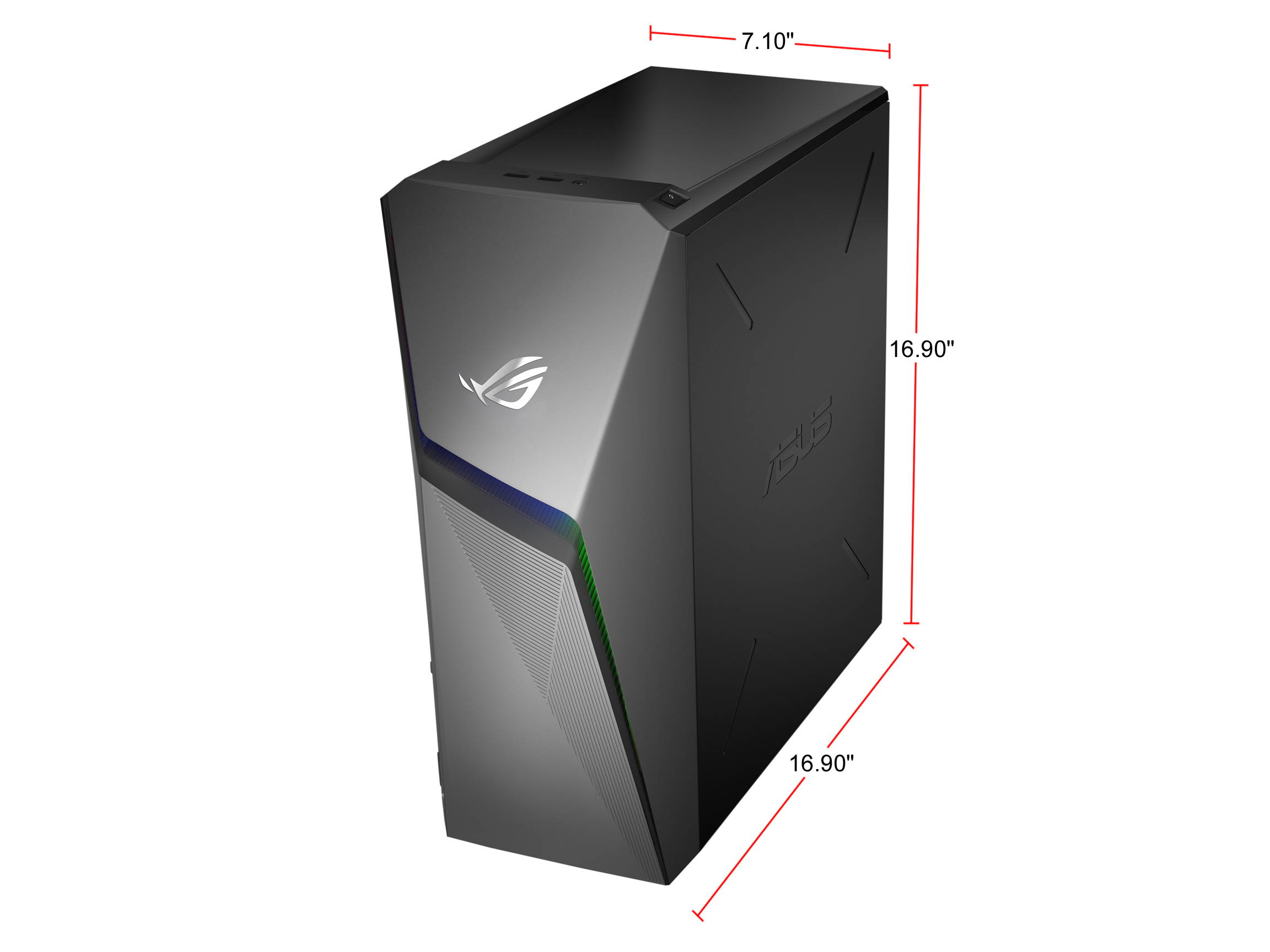 ROG Strix GL10DH Gaming Desktop PC, AMD Ryzen 7 3700X, GeForce GTX 1660 Ti, 16 GB DDR4 RAM, 512 GB SSD, Wi-Fi 5, Windows 10 Home, GL10DH-AH762