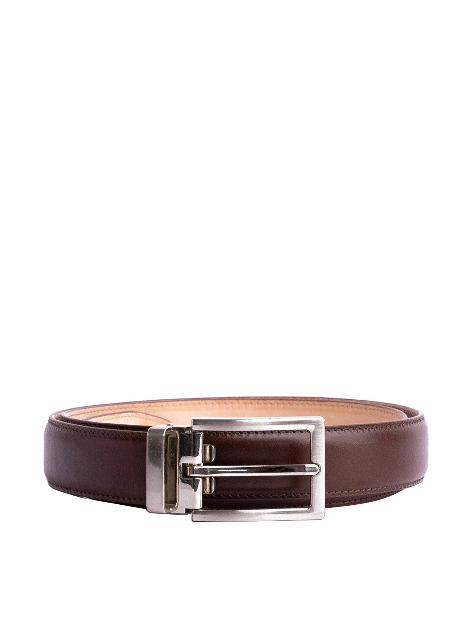 James Aston Brown Leather Waist Belt for Men