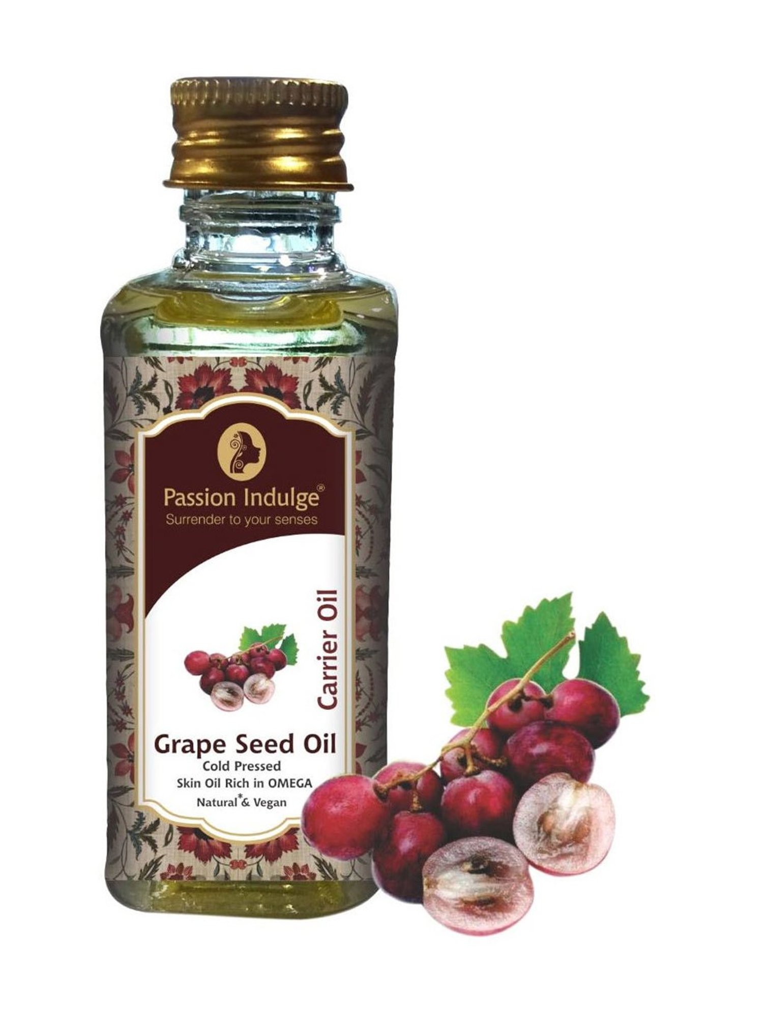 Passion Indulge Natural Grapeseed Carrier Oil - 60 ml