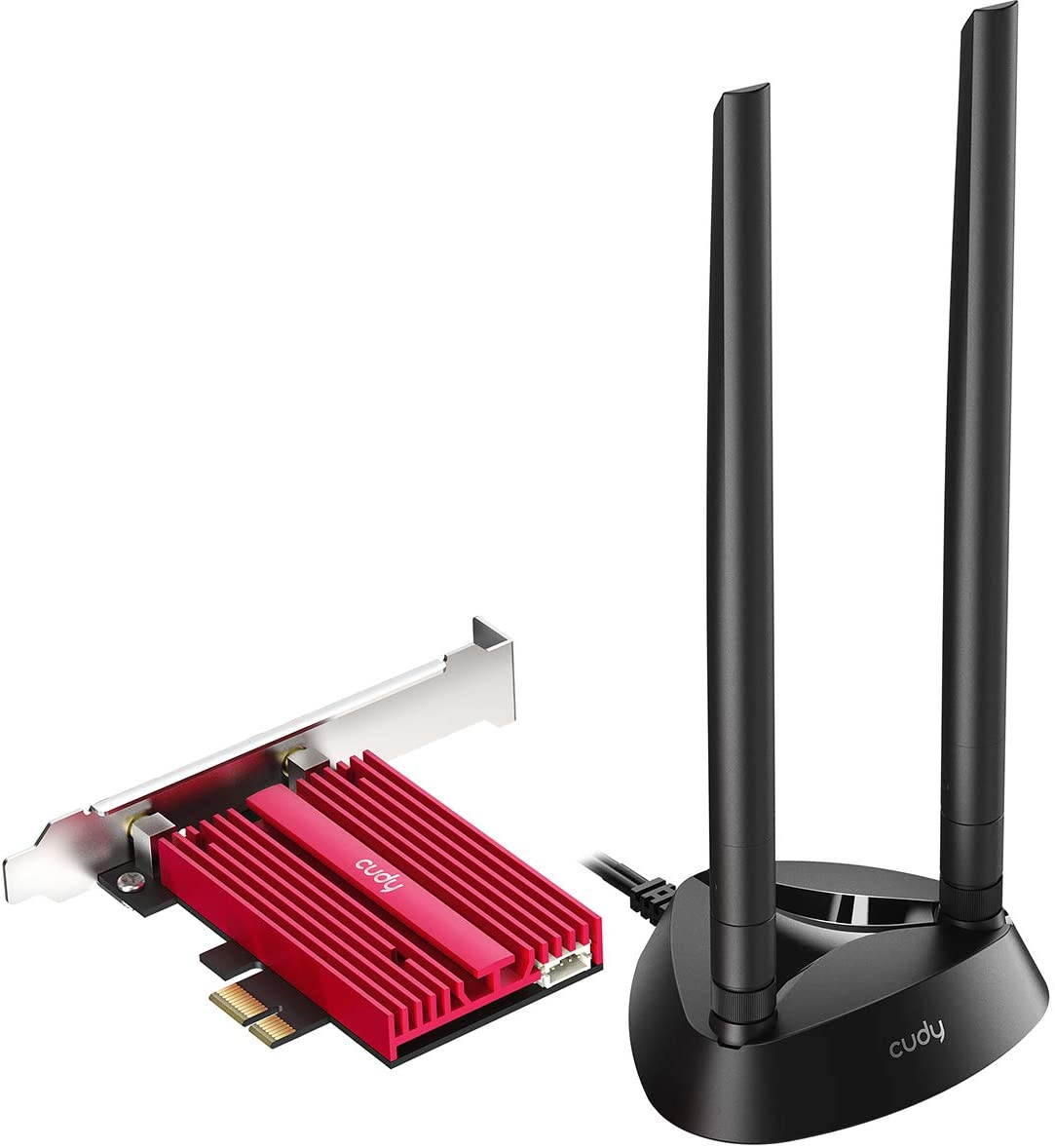 WiFi 6 PCIe Card, Bluetooth 5.0 PCIe Adapter, AX200 Inside, 2402Mbps + 574Mbps, 160MHz, WPA3, Bluetooth 5.0 / 4.2 / 4.0, 802.11 ax/ac/a/b/g/n, Windows 10 64-bit Only (WE4000)