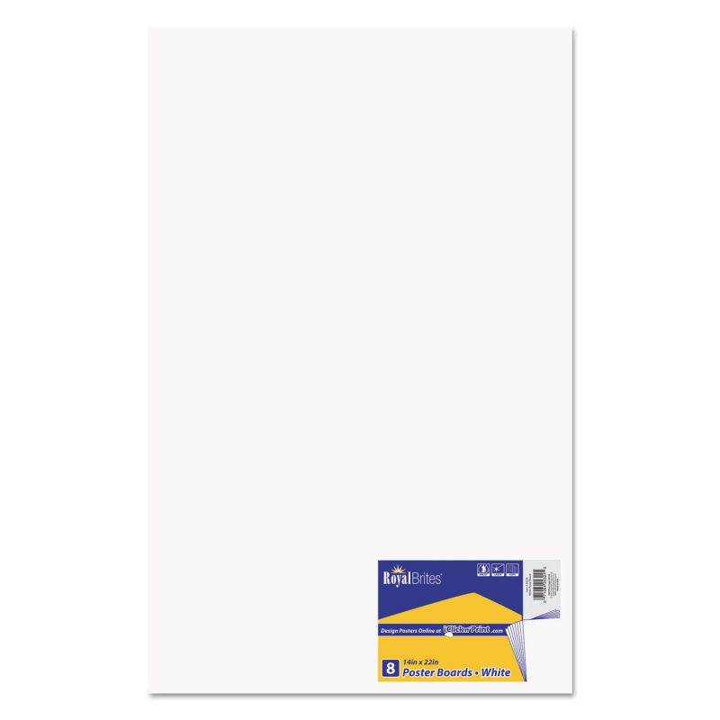 Premium Coated Poster Board, 14 x 22, White, 8/Pack 24324