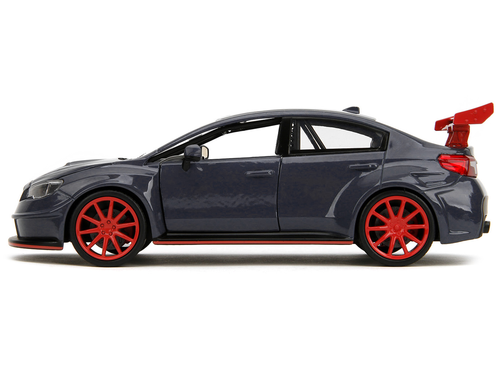 2016 Subaru WRX STI Widebody Dark Blue and Yuji Itadori Diecast Figure "Jujutsu Kaisen" (2020&ndash;2023) TV Series "Anime Hollywood Rides" Series 1/24 Diecast Model Car by Jada