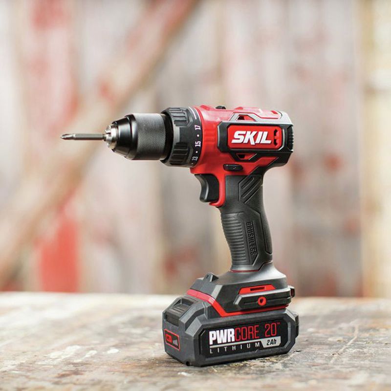 Skil DL529302 PWRCore 20 20V Brushless Lithium-Ion 1/2 in. Cordless Drill Driver Kit with PWRAssist Mobile Charging (2 Ah)
