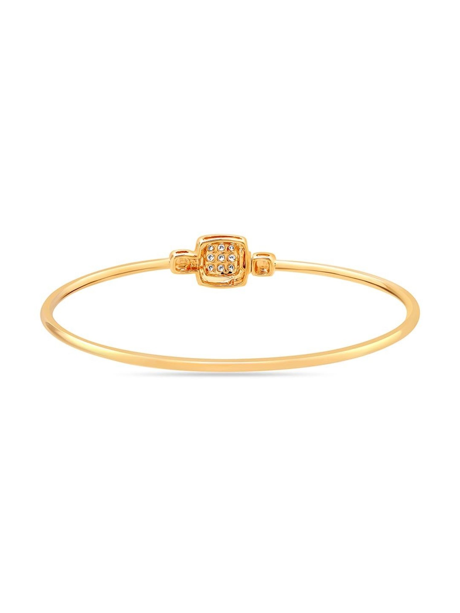 Mia by Tanishq 18k Gold Abstract Glimmer Diamond Bangle for Women