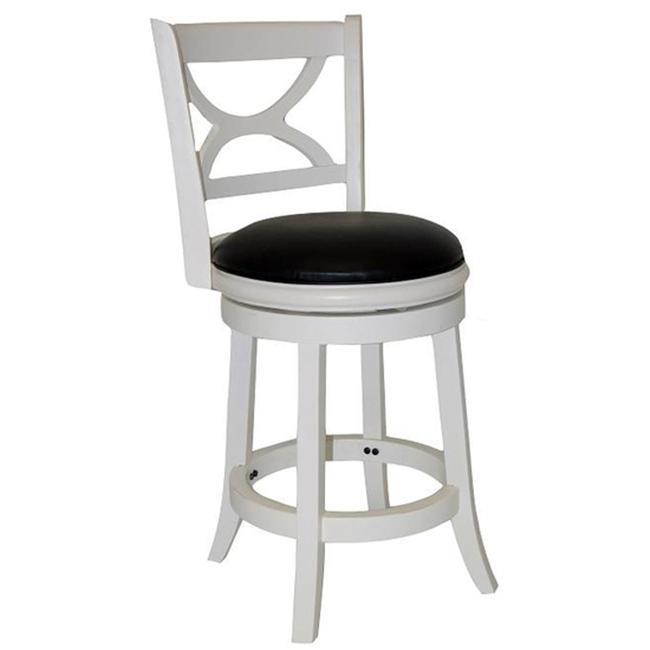 Boraam 43724 Florence 24 Inch Bar Stool - White Sandthru Finish
