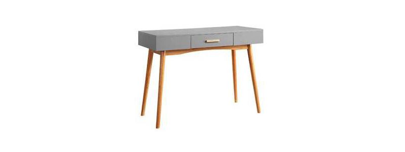 Oslo 1 Drawer Desk Gray - Breighton Home