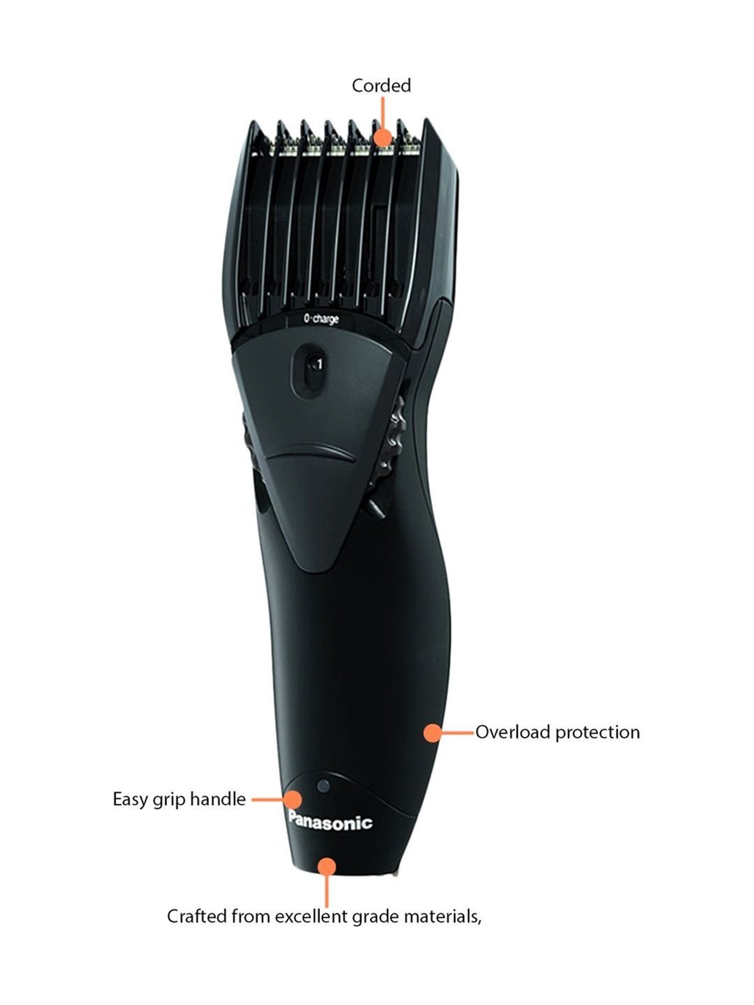 Panasonic ER 207WK Head/Beard Trimmer Black