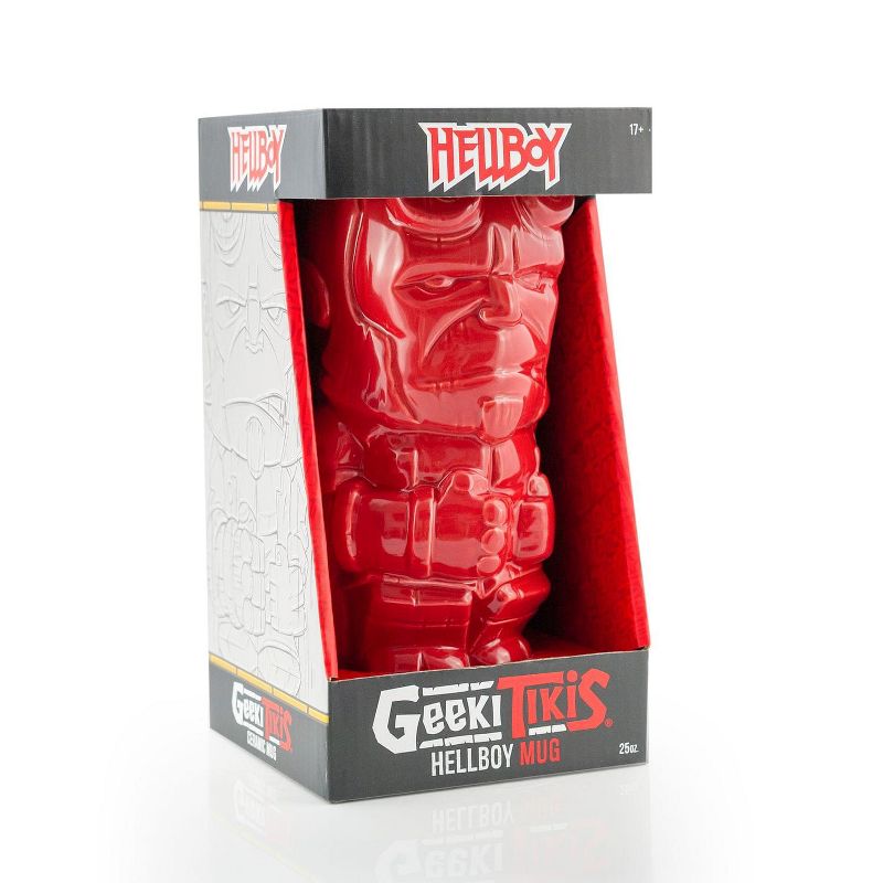 Beeline Creative Geeki Tikis Hellboy Mug | Ceramic Tiki Style Cup | Holds 25 Ounces