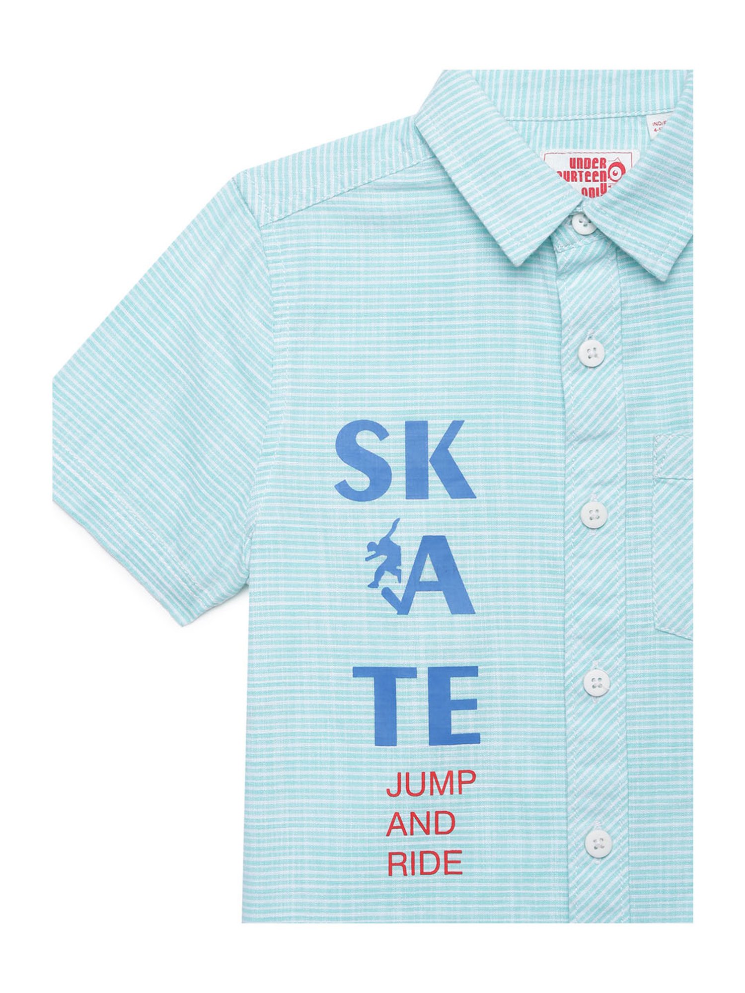 Under Fourteen Only Kids Blue Graphic Print Shirt
