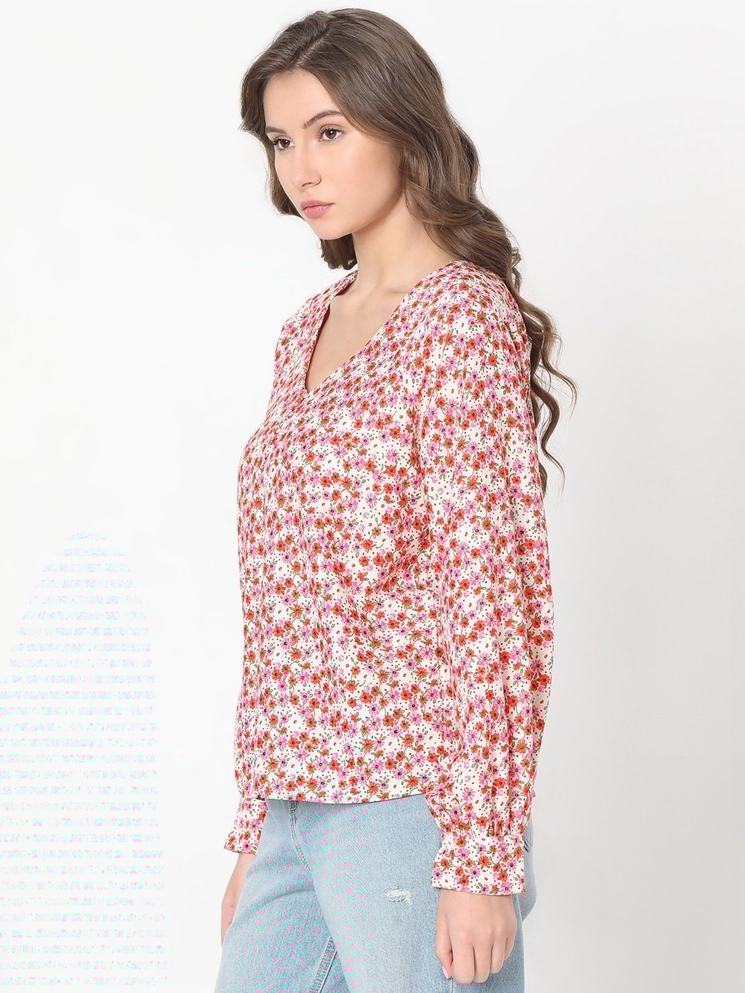 Vero Moda Multicolor Floral Print Top