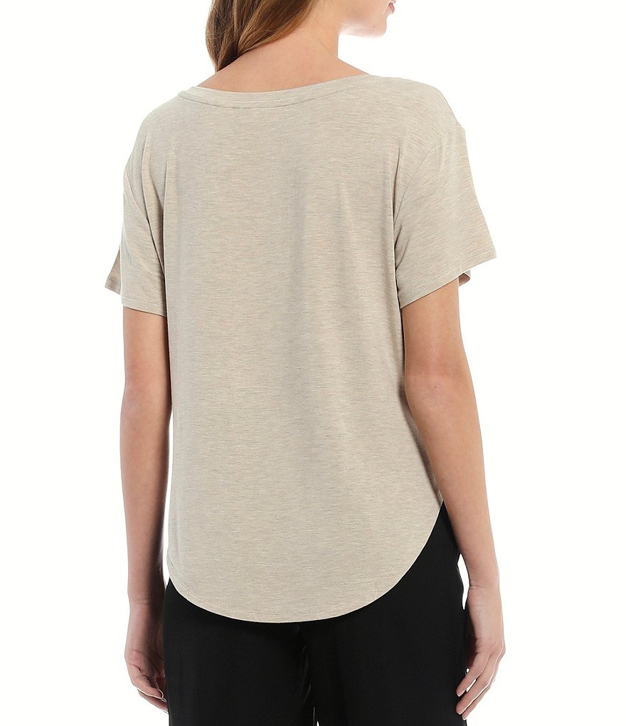 VAN WINKLE & CO. Solid Jersey Knit Sleep Tee