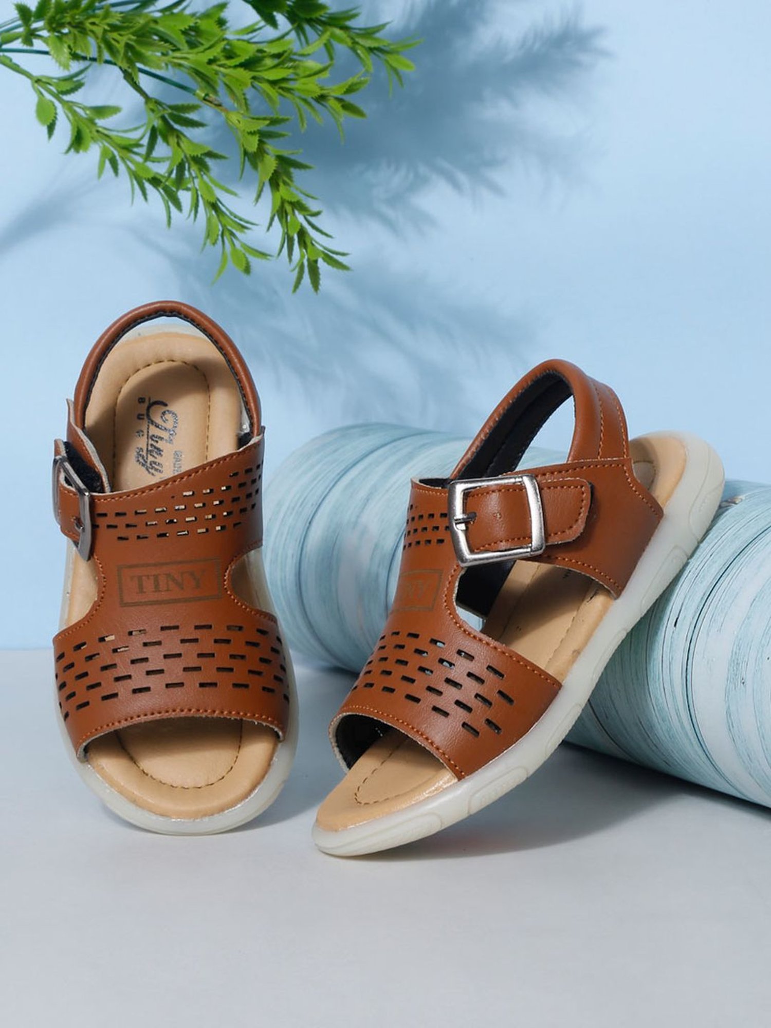 Tiny Bugs Kids Tan Casual Sandals