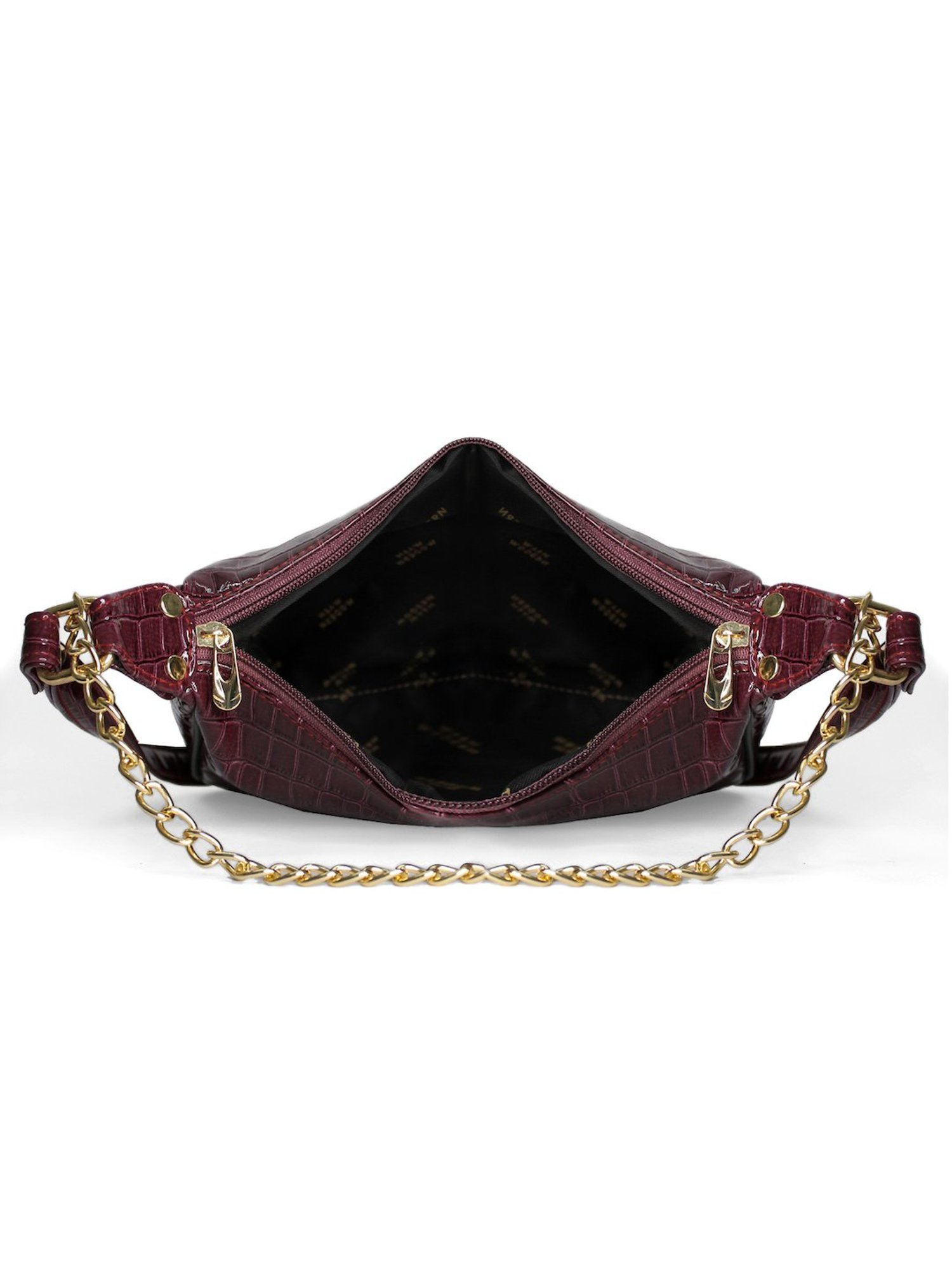 Modern Myth Purple Textured Medium Shoulder Bag
