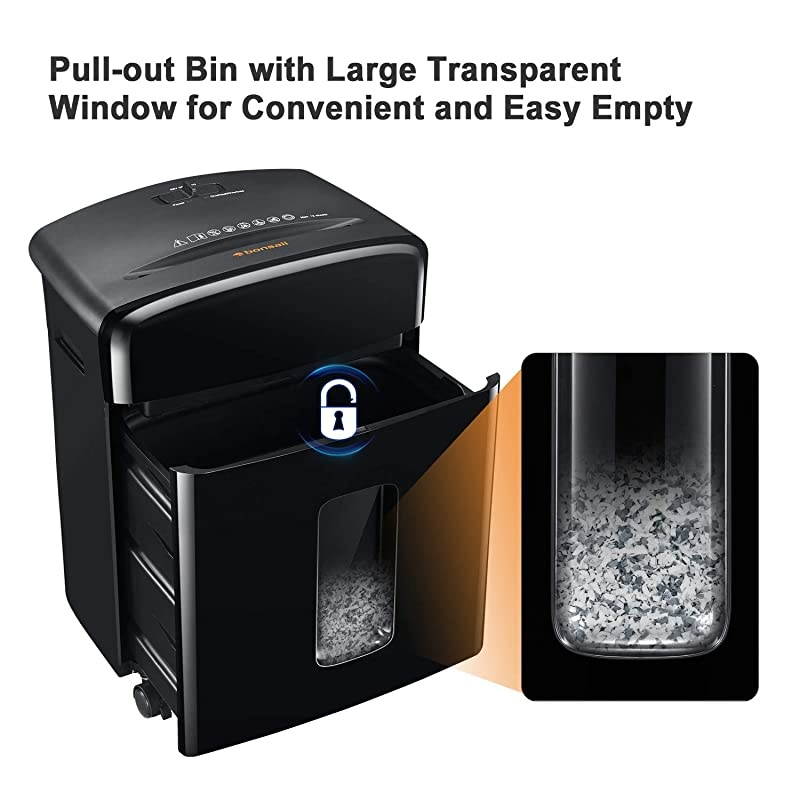 12Sheet CrossCut Paper and Credit Card Shredder with 35gallons Pullout Basket Black C220A