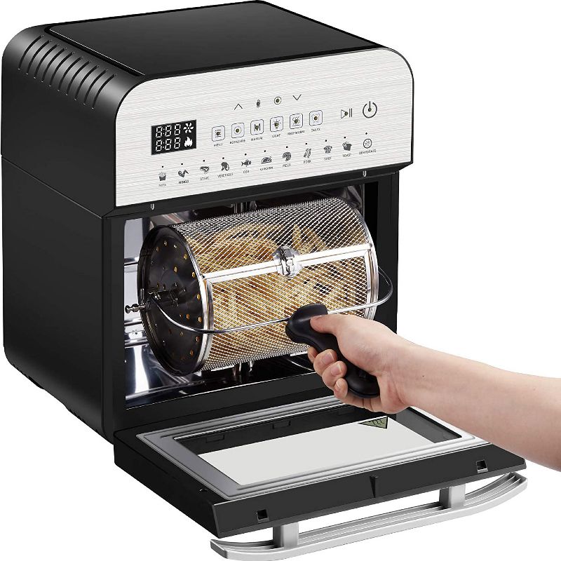 GoWISE 12.7-Quart Electric 15-in-1 Programmable Air Fryer and Oven Combo, Silver