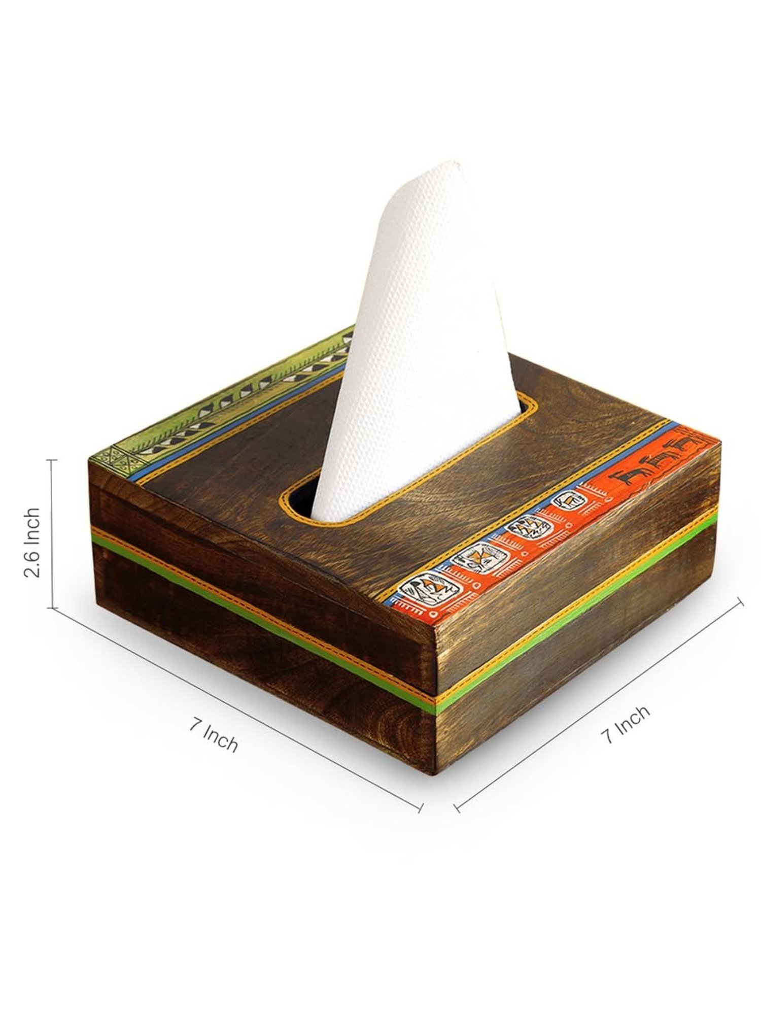 20" White Napkin with Red and Green Tassels Set of 4 pc White - SARO Lifestyle