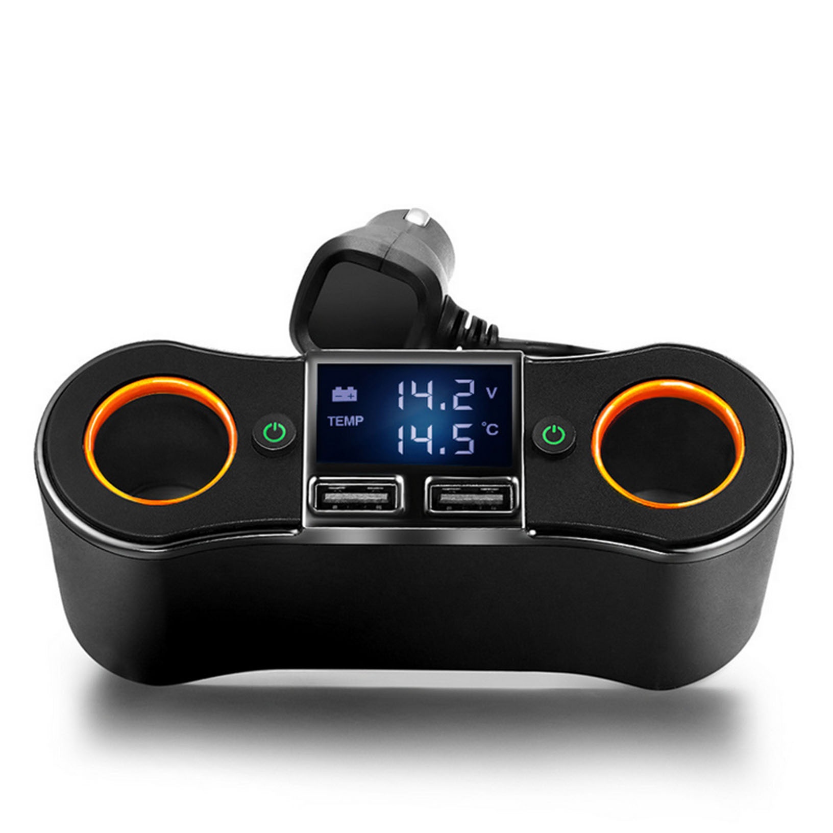 12V Car Cigarette Lighter Adapter 2Way Double Plug Socket Charger Splitter H8D9N