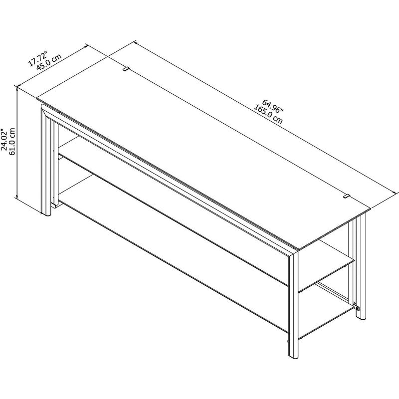 65" Midnight Mist TV Stand for Flat Screens Black - Bush Furniture