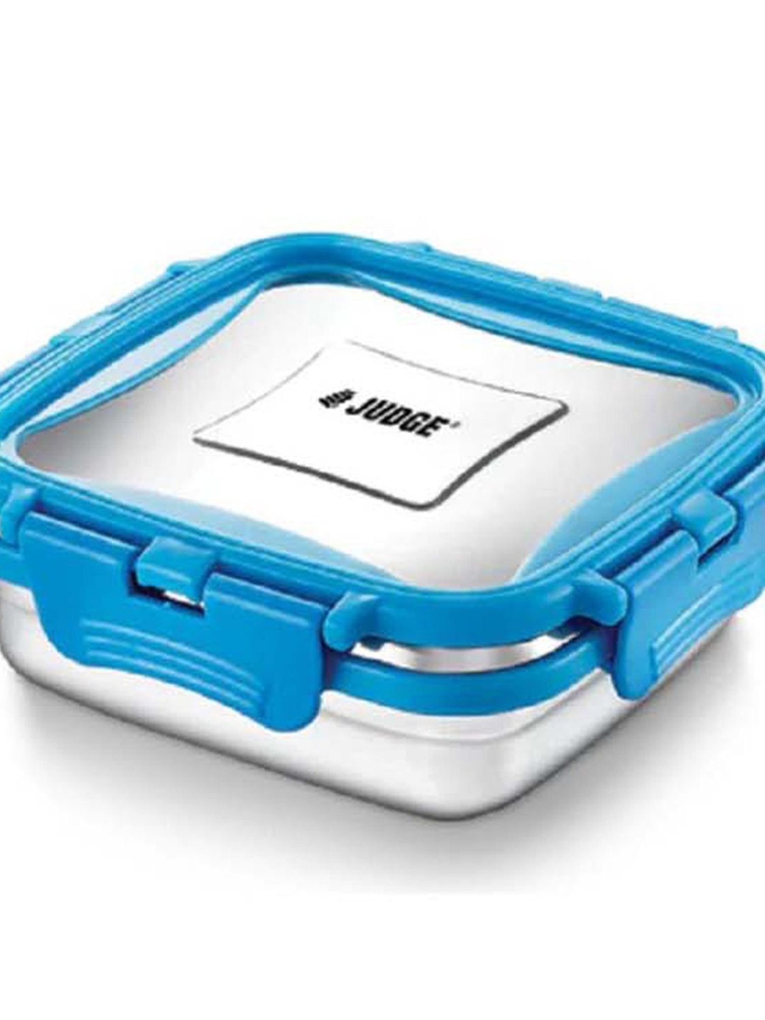 JUDGE Silver & Blue Stainless Steel Lunch Box (0.34 L)