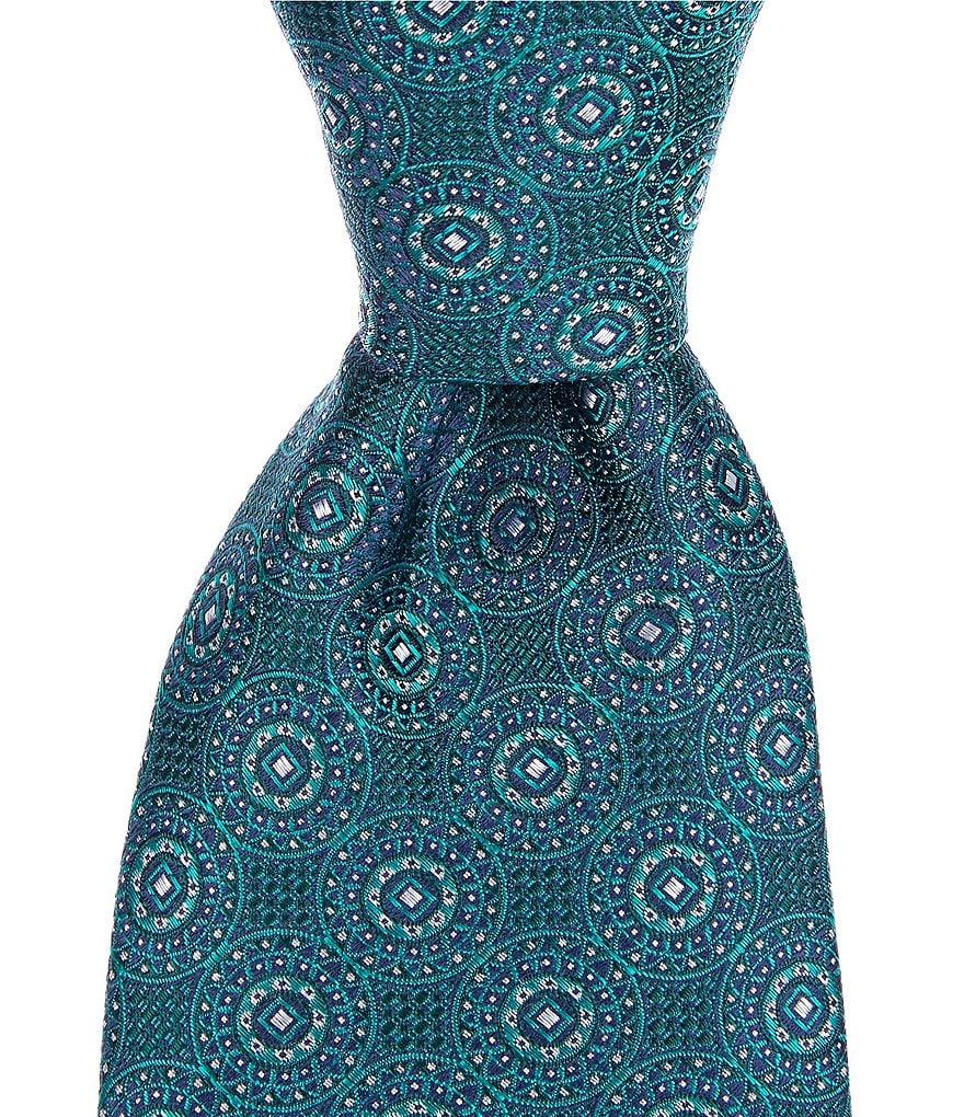 Cremieux Madera Medallion Traditional 3 1/4#double; Silk Tie