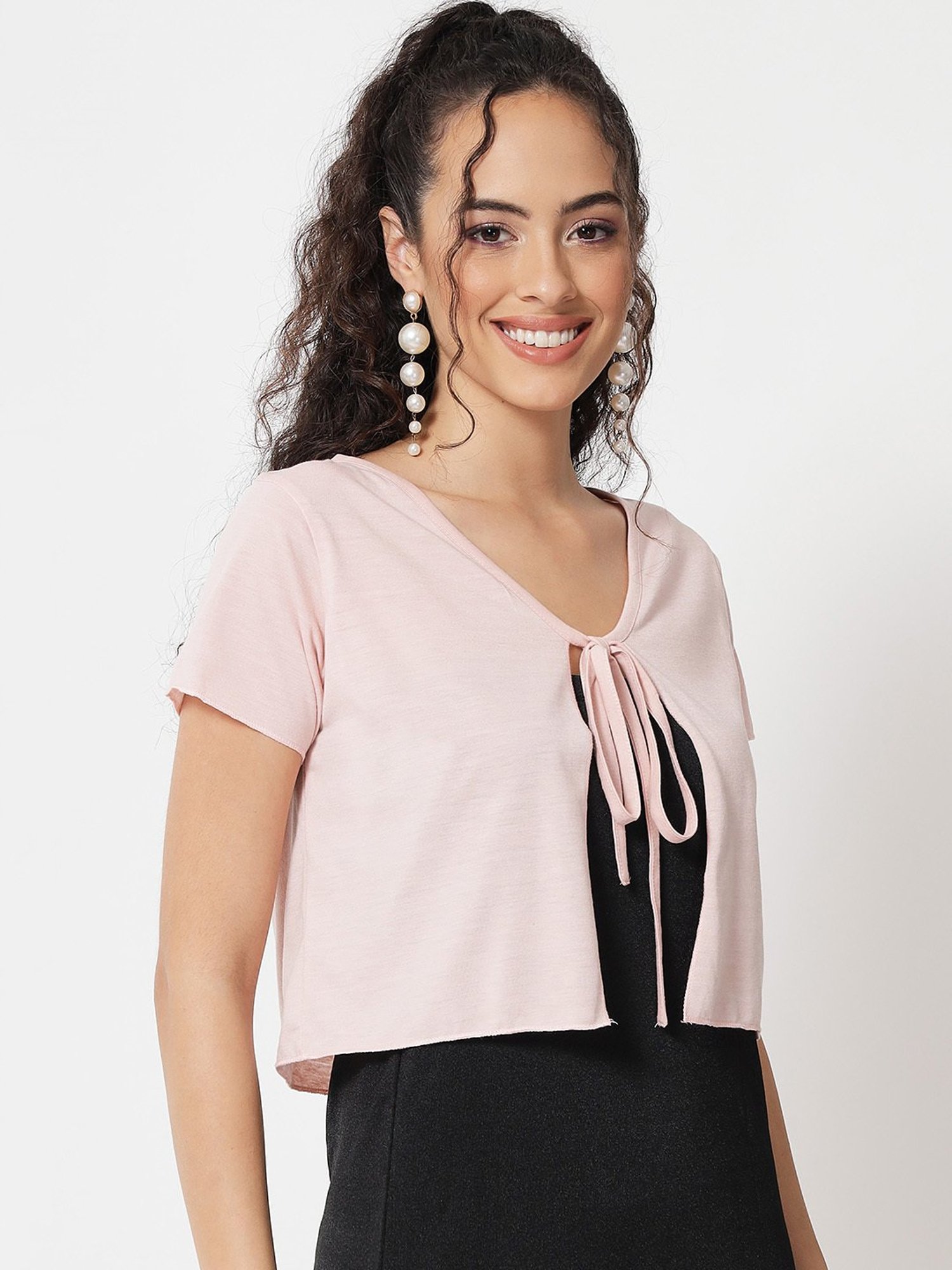 Trend Arrest Pink Crop Shrug