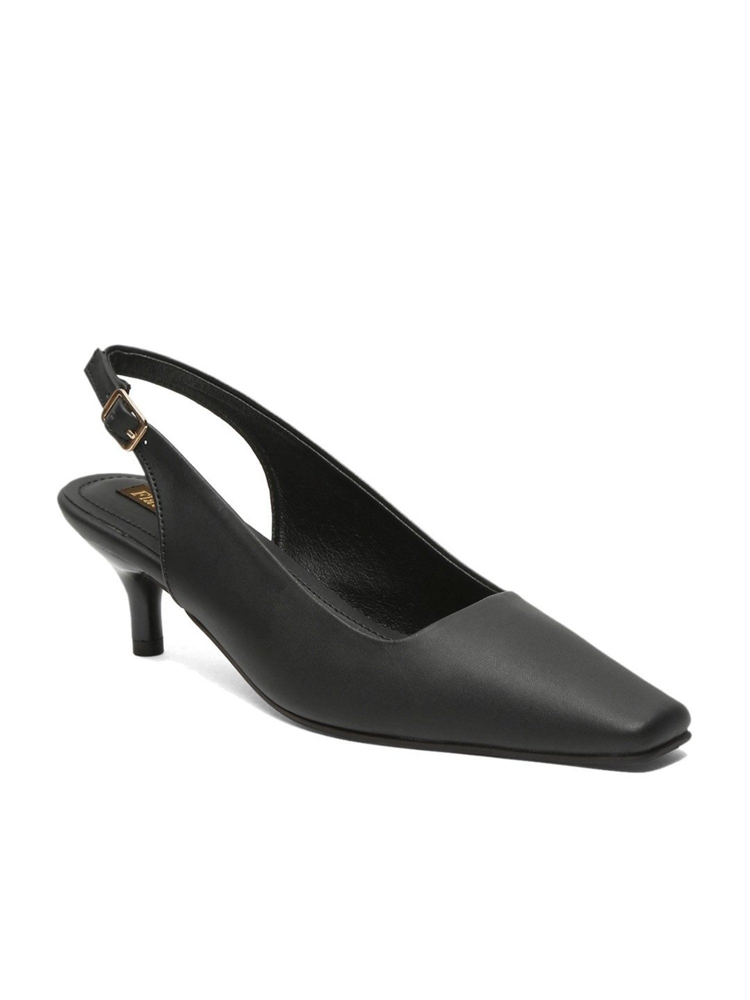 Flat N Heels Women's Black Back Strap Sandals