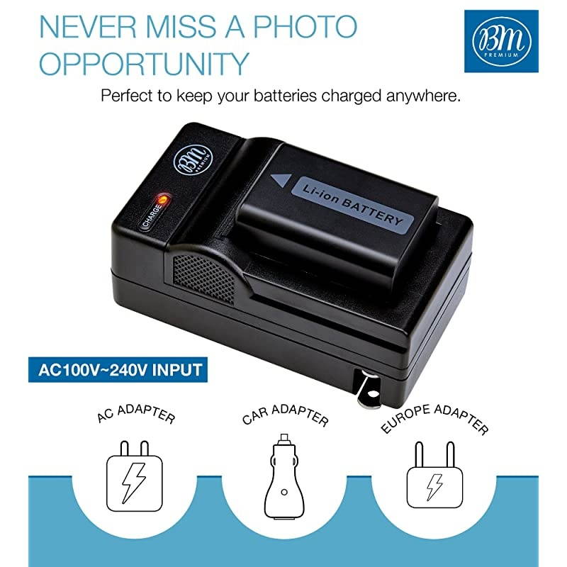 2 NPFW50 Batteries and Charger for Sony A6400 DSCRX10 IV DSCRX10 III DSCRX10 II DSCRX10 Alpha 7 Alpha 7R a7 a7R A7s A7s II a3000 a5000 a6000 a6300 a6500 Digital Cameras