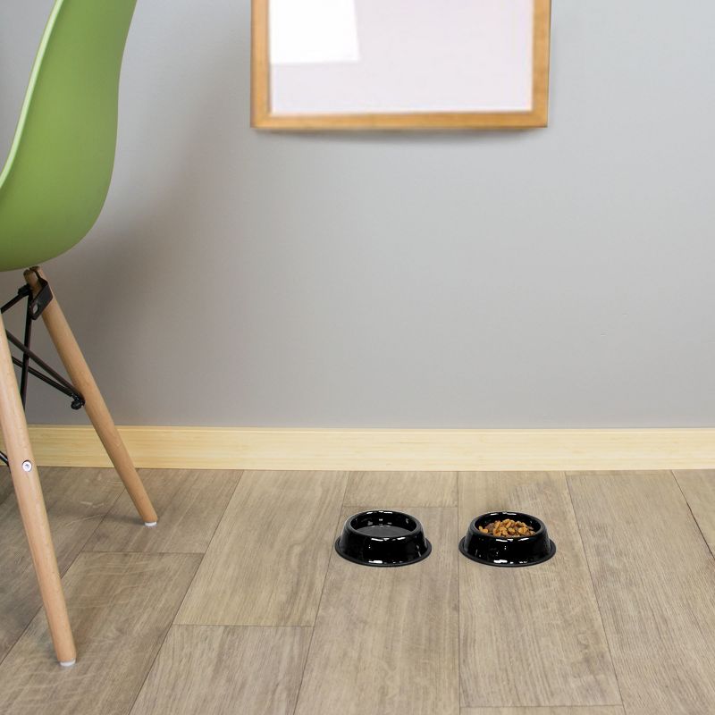 Platinum Pets Embossed Non-Tip Cat/Dog Bowl - Midnight Black - .75 Cup