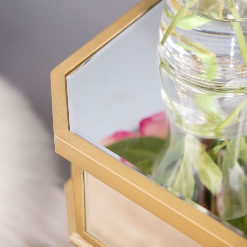 Knapp Mirrored Cabinet Nightstand Gold - Abbyson Living