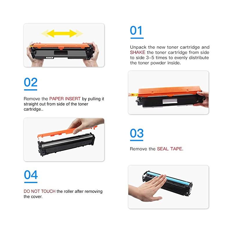Compatible Toner Cartridge Replacement for HP 17A CF217A to use with Laserjet Pro M102w M130fw, Laserjet Pro MFP M130fw M130nw M130fn M130a Printer,(4 Black), High Yield(with Chip)