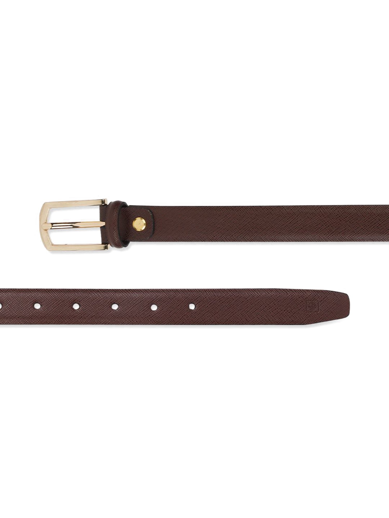 Carlton London Brown Textured Formal Belt for Women