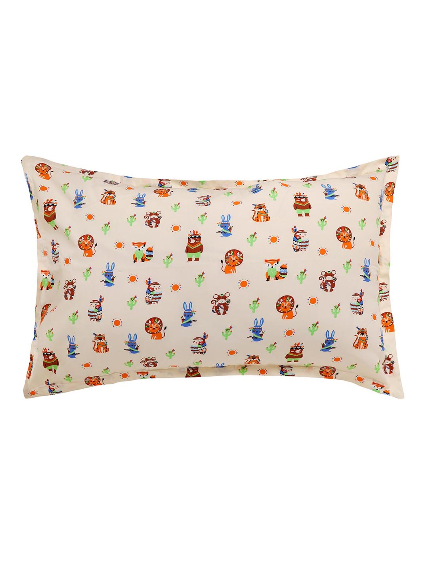 Nigh Nigh Tribal Animal Beige Cotton 300 TC Kids Bed Linen Set